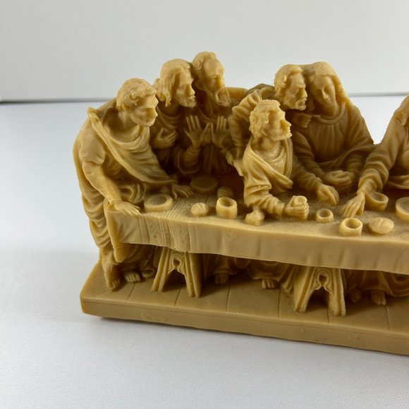 The Last Supper Resin 3D Statue Religious Apostles Jesus Mexico Beige Christian - Picture 10 of 11